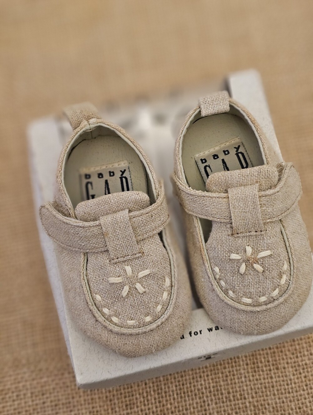 Vintage 90's Baby Gap Linen Shoes Size 1